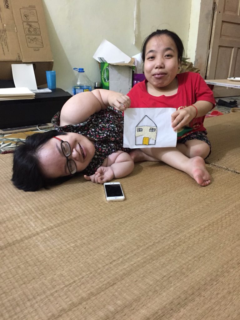 Ms Thuong Thuong and Quynh- her trainee at Viet Nam- Korea Rehabilitation Center