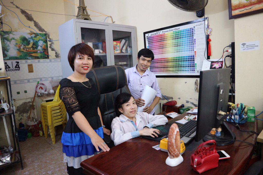 Vocational training for people with disabilities at Ngan Ha Xanh Enterprise